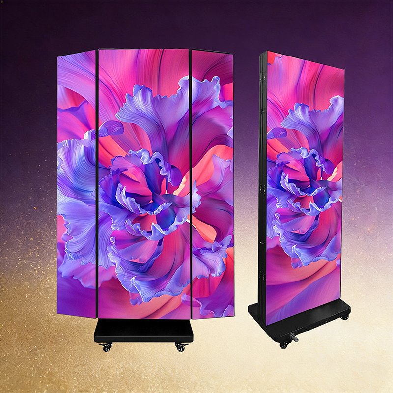 GOB-protected three-fold LED display
